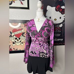 100% Silk Flare Sleeve Blouse